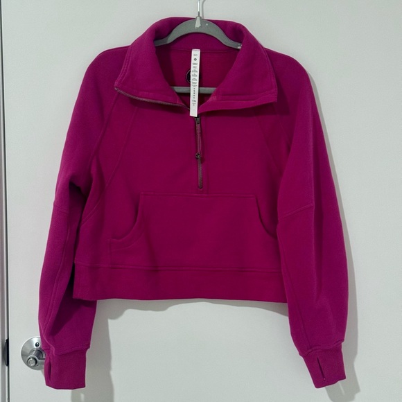 Lululemon Scuba Cropped Funnel neck XS/S Ripened Raspberry - Picture 4 of 10